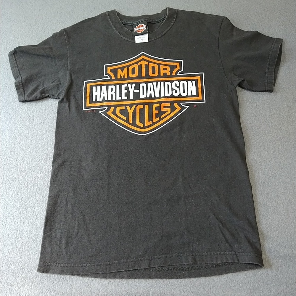 Harley Davidson T-Shirt Ladies S Black Pre-shrunk Cycles Lakeland Florida I-4